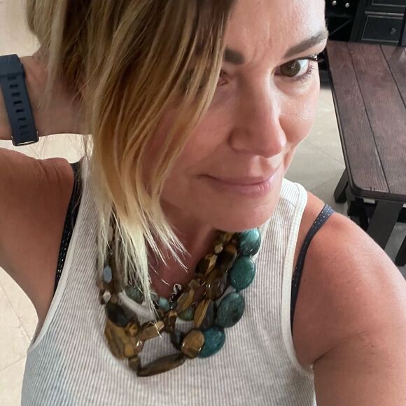 QVC Viktoria Hayman 925 Tiger Eye & Turquoise Necklace $675 - Picture 10 of 10